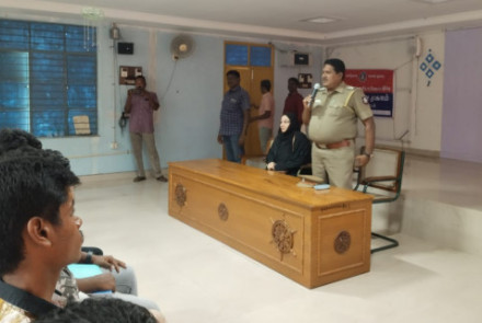 Social justice and human rights awareness. Address by Thiru. Arunagiri, SI, SP office Krishnagiri
